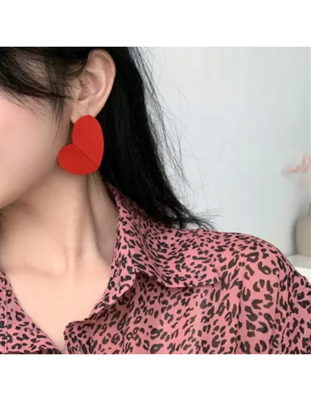 Kolczyki CZERWONE SERDUSZKA SERCA Lolita Accessories