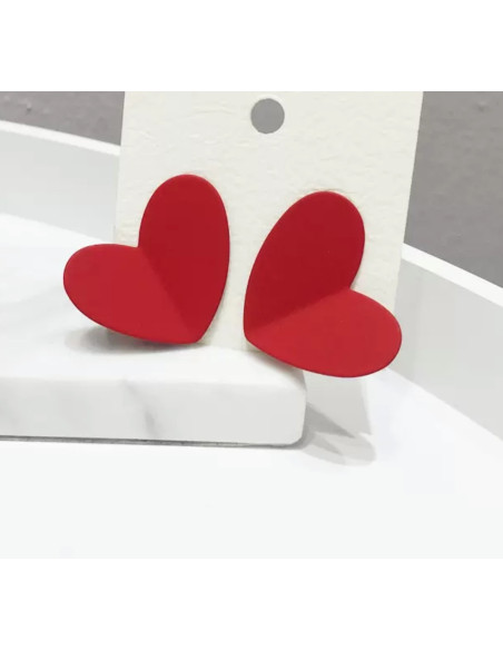 Kolczyki CZERWONE SERDUSZKA SERCA Lolita Accessories