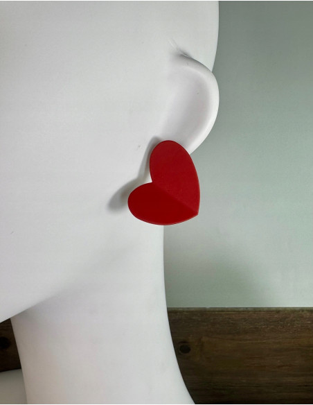 Kolczyki CZERWONE SERDUSZKA SERCA Lolita Accessories