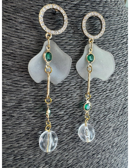 Kolczyki PATKI NA ŁAŃCUSZKU KWIATKI Lolita Accessories