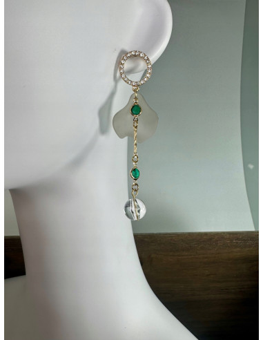 Kolczyki PATKI NA ŁAŃCUSZKU KWIATKI Lolita...