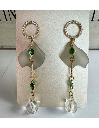 Kolczyki PATKI NA ŁAŃCUSZKU KWIATKI Lolita...