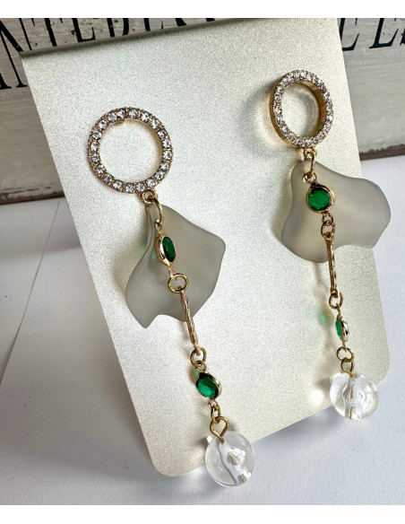 Kolczyki PATKI NA ŁAŃCUSZKU KWIATKI Lolita Accessories