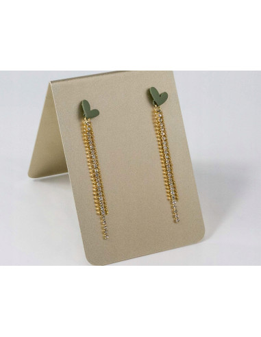 Kolczyki Zielone Serca nie uczulające Lolita...