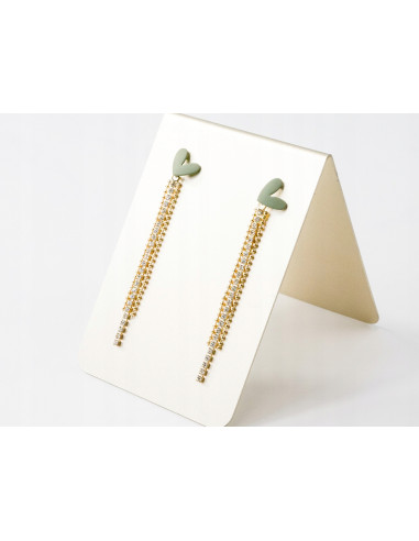 Kolczyki Zielone Serca nie uczulające Lolita...