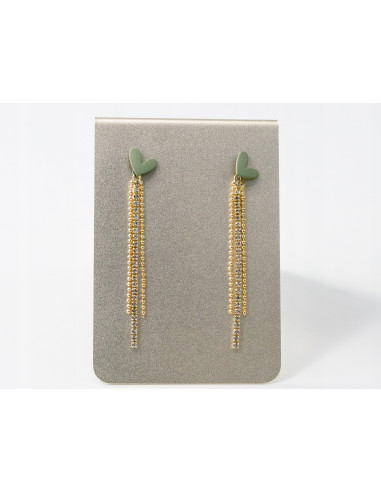 Kolczyki Zielone Serca nie uczulające Lolita...