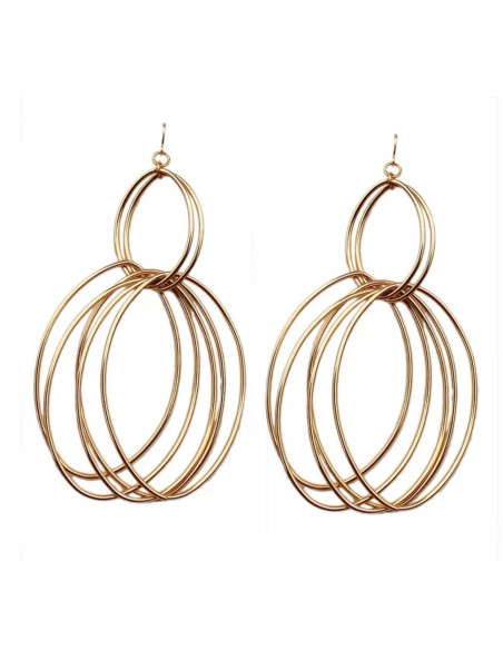 Kolczyki MAXI XL ZŁOTE KOŁA ŁEZKI Lolita Accessories