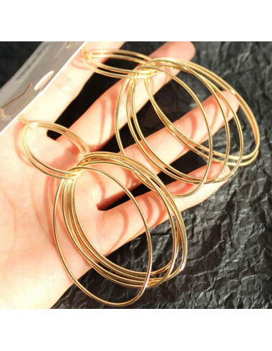 Kolczyki MAXI XL ZŁOTE KOŁA ŁEZKI Lolita...