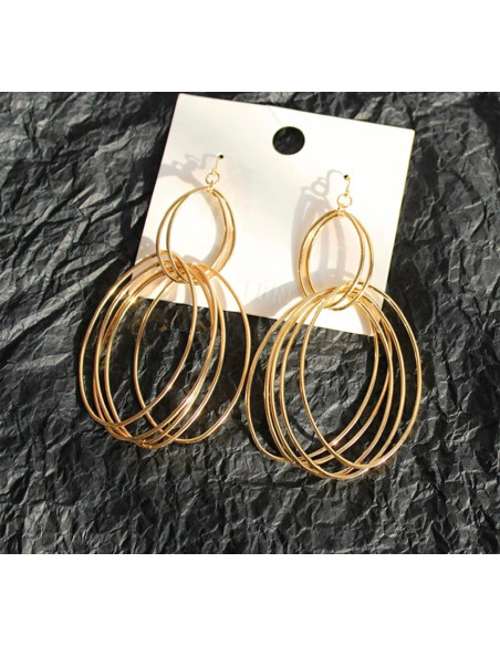 Kolczyki MAXI XL ZŁOTE KOŁA ŁEZKI Lolita Accessories