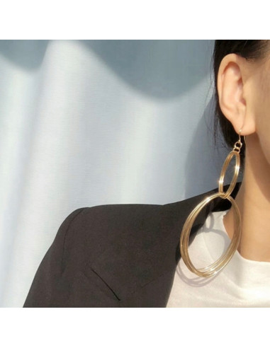 Kolczyki MAXI XL ZŁOTE KOŁA ŁEZKI Lolita...