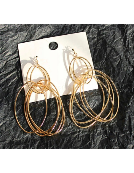 Kolczyki MAXI XL ZŁOTE KOŁA ŁEZKI Lolita Accessories