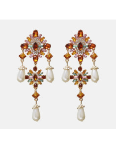 Kolczyki Vintage MAXI XL Kryształki Lolita Accessories...