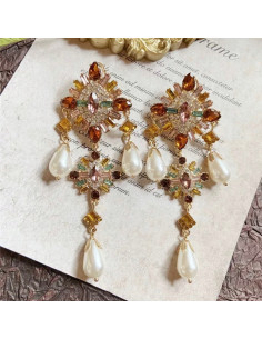 Kolczyki Vintage MAXI XL Kryształki Lolita Accessories... 2