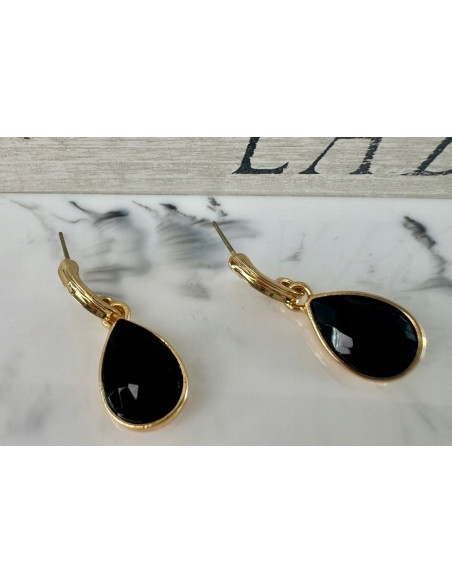 Kolczyki Połyskujące Łezki Kryształki Lolita Accessories srebrny sztyft 925