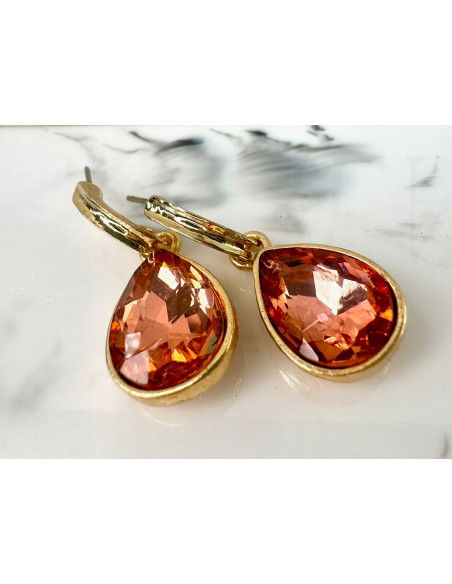 Kolczyki Połyskujące Łezki Kryształki Lolita Accessories srebrny sztyft 925