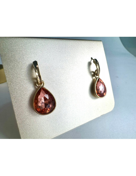 Kolczyki Połyskujące Łezki Kryształki Lolita Accessories srebrny sztyft 925