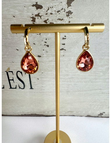 Kolczyki Połyskujące Łezki Kryształki Lolita...