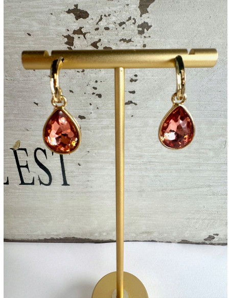 Kolczyki Połyskujące Łezki Kryształki Lolita Accessories srebrny sztyft 925