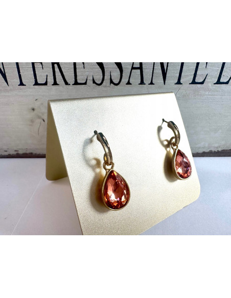 Kolczyki Połyskujące Łezki Kryształki Lolita Accessories srebrny sztyft 925