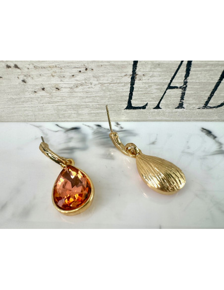 Kolczyki Połyskujące Łezki Kryształki Lolita Accessories srebrny sztyft 925