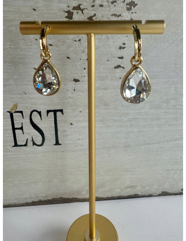 Kolczyki Połyskujące Łezki Kryształki Lolita...