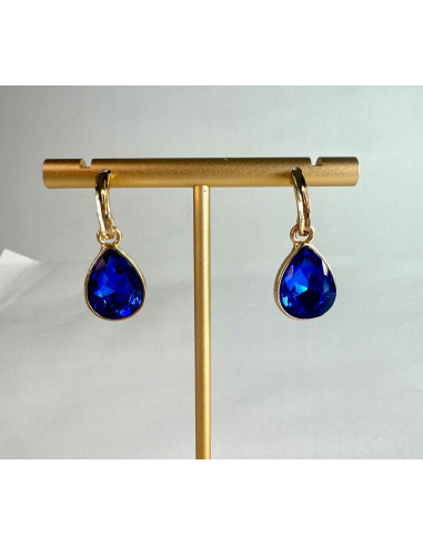 Kolczyki Połyskujące Łezki Kryształki Lolita...