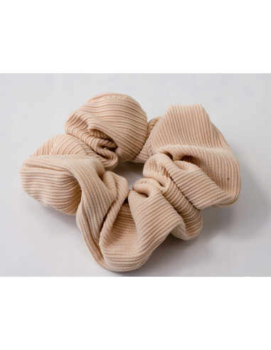 Gumka do włosów Scrunchie Gumka do włosów w oplocie Beżowa