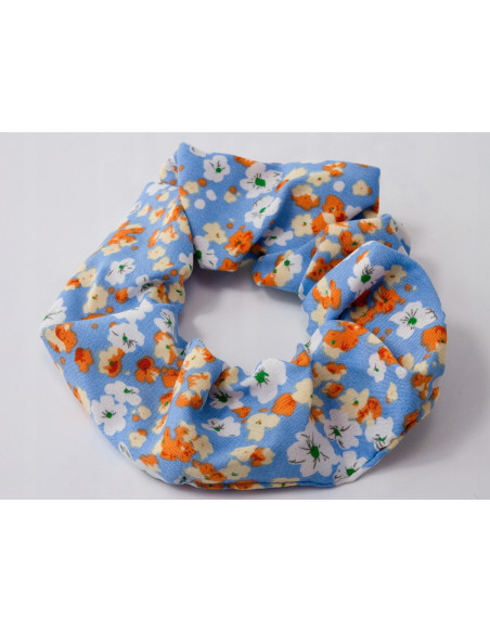 Gumka do włosów Scrunchie Gumka do włosów w oplocie Kwiatuszki Łączka