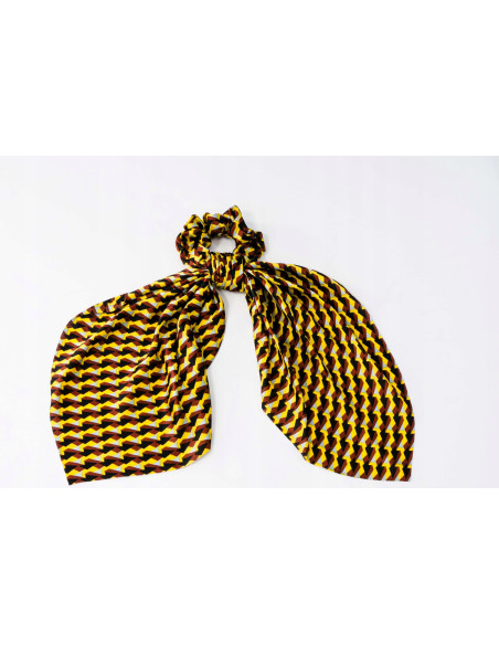 Gumka do włosów Scrunchie Gumka do włosów w oplocie z KOKARDĄ XL