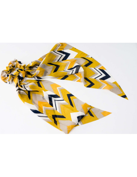 Gumka do włosów Scrunchie Gumka do włosów w oplocie z KOKARDĄ XL
