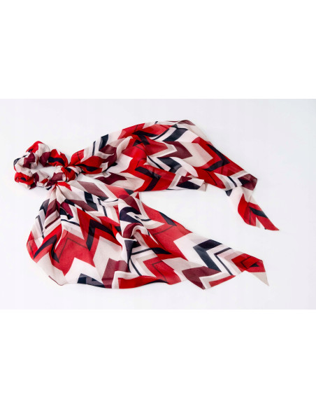 Gumka do włosów Scrunchie Gumka do włosów w oplocie z KOKARDĄ XL