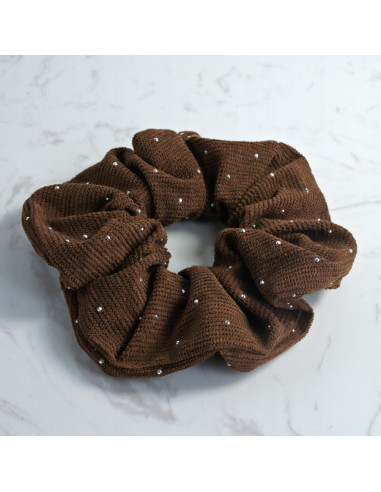 Gumka do włosów Scrunchie Gumka do włosów w oplocie SZTRUKSOWA Z DŻETAMI