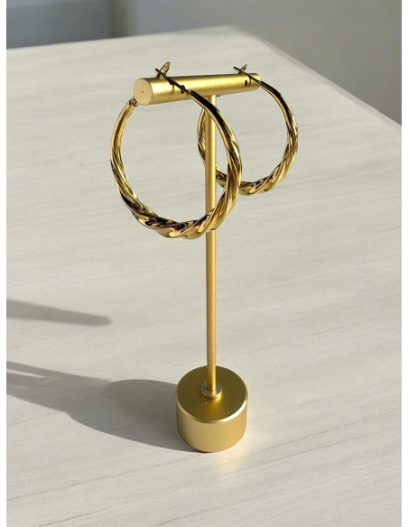 Kolczyki ze stali chirurgicznej Koła dmuchane 4 cm Lolita Accessoriese