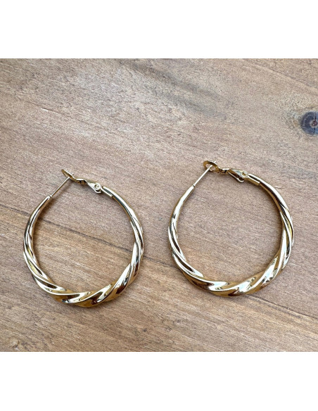 Kolczyki ze stali chirurgicznej Koła dmuchane 4 cm Lolita Accessoriese