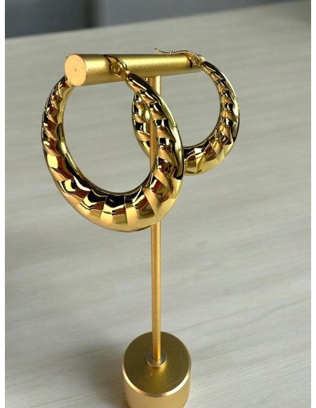 Kolczyki ze stali chirurgicznej Koła dmuchane 4 cm Lolita Accessoriese