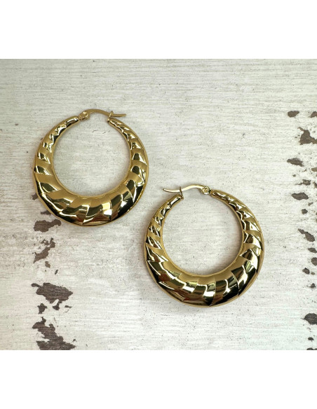 Kolczyki ze stali chirurgicznej Koła dmuchane 4 cm Lolita Accessoriese