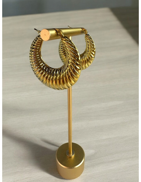 Kolczyki ze stali chirurgicznej Koła dmuchane 3 cm Lolita Accessoriese