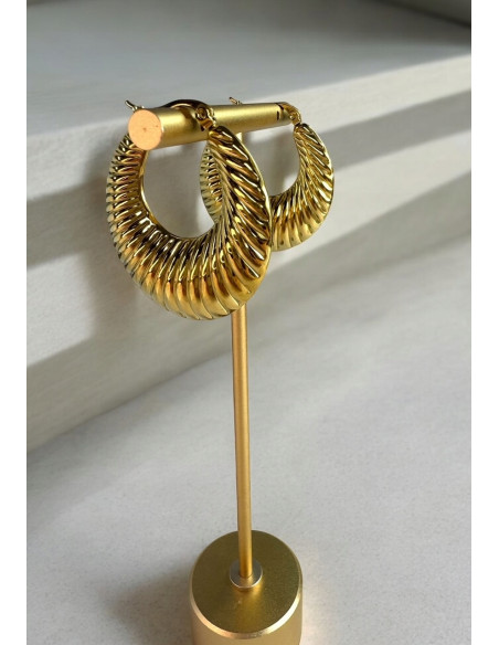 Kolczyki ze stali chirurgicznej Koła dmuchane 3 cm Lolita Accessoriese