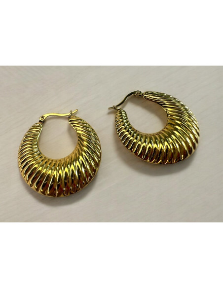 Kolczyki ze stali chirurgicznej Koła dmuchane 3 cm Lolita Accessoriese