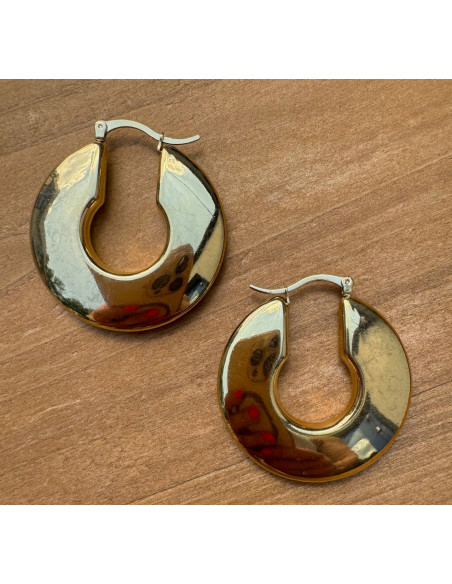 Kolczyki ze stali chirurgicznej Koła dmuchane 4 cm Lolita Accessoriese