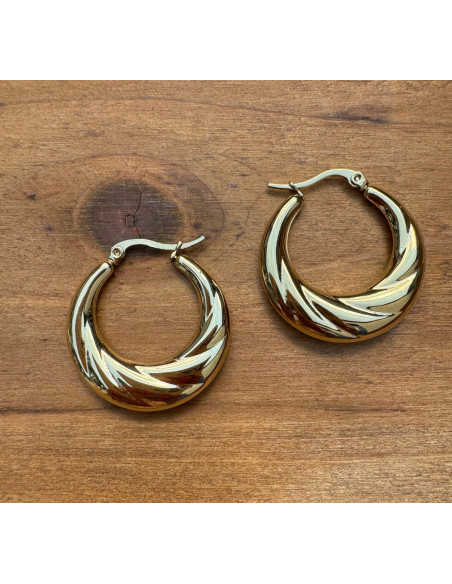 Kolczyki ze stali chirurgicznej Koła dmuchane 3 cm Lolita Accessoriese