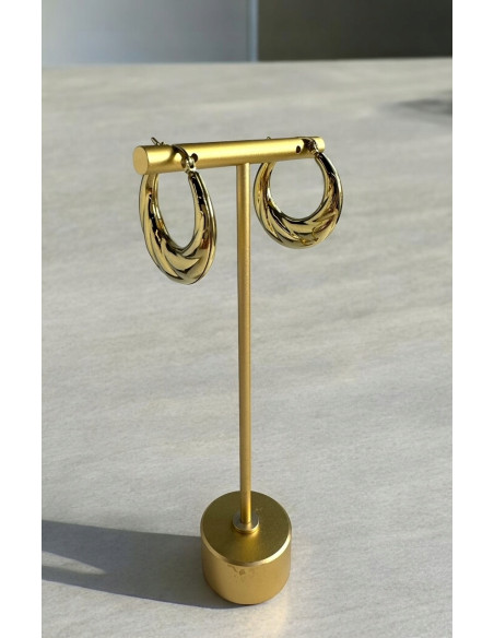 Kolczyki ze stali chirurgicznej Koła dmuchane 3 cm Lolita Accessoriese