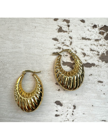 Kolczyki ze stali chirurgicznej Koła dmuchane 3,5 cm Lolita Accessoriese