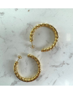 Kolczyki ze stali chirurgicznej Koła stal 4 cm Lolita... 2