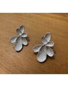 Kolczyki SREBRNE SZCZOTKOWANE Kwiatki Lolita Accessories...