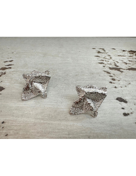 Kolczyki SREBRNE GALERYJNE ROMBY Lolita Accessories srebrny sztyft 925