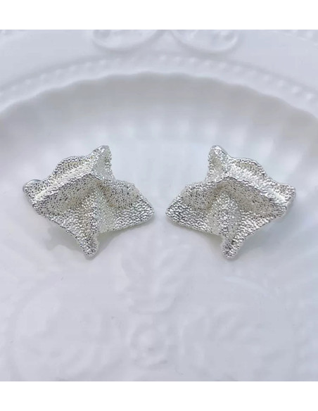 Kolczyki SREBRNE GALERYJNE ROMBY Lolita Accessories srebrny sztyft 925