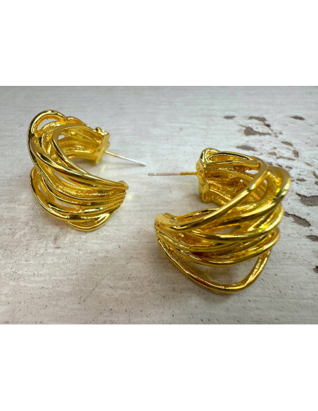 Kolczyki Złote KOŁA Lolita Accessories srebrny sztyft 925