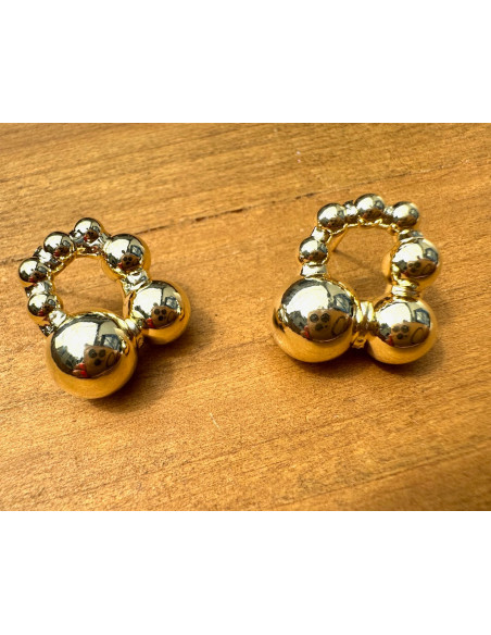 Kolczyki Złote KULKI KULE Lolita Accessories srebrny sztyft 925