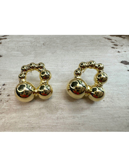 Kolczyki Złote KULKI KULE Lolita Accessories srebrny sztyft 925